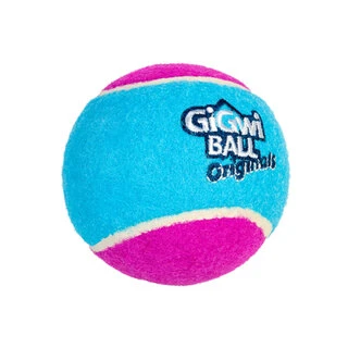 Игрушка для собак Три мяча с пищалкой GiGwi Ball, тенисная резина, 8 см