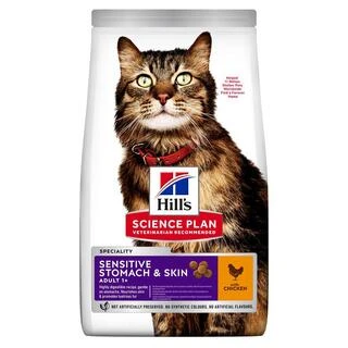Сухой корм Hill's Science Plan Adult Sensitive Stomach&amp;amp;Skin для кошек с чувствительным пищеварением с курицей 0.3 кг