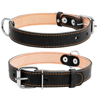 Ошейник &quot;CoLLaR&quot; двойной (ширина 25мм, длина 38-50см), черный