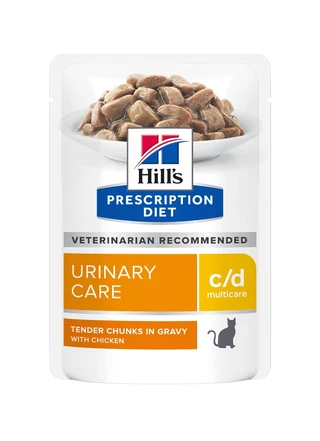 Упаковка вологого корму Hill&rsquo;s Prescription Diet c/d для котів з куркою 12 шт х 85 г