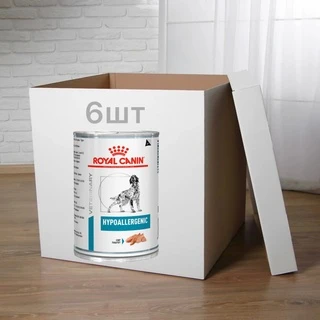 ПАК.Влажный корм Royal Canin Hypoallergenic &ndash; консервы для собак при нежелательной реакции на корм 6шт по 410г